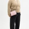 Coach 20 Slim Adjustable Detachable Shoulder Strap Coated Canvas Shoulder Bag Women shoulder bag Gold Pink CAR12-IMPO