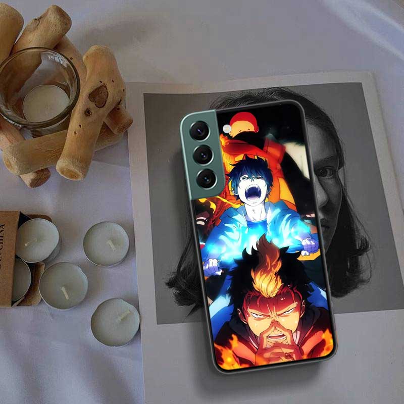 Чехол для телефона Аниме Синий экзорцист Окумура Рин для Samsung Galaxy S22 S25 Ultra S21 S10 Plus S26 Edge S20 S23 S24 FE Чехол Sili