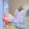Big Size 3D Butterfly Decoration 50cm Large Hollow Design Gauze Butterfly Three Dimensional Romantic Style Hanging Butterfly