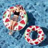 1 Pc Watermelon Print Swimming Hoop Underarm Hoop Inflatable Floating Hoop Pvc Thickened Swimming Hoop, Suitable For Pool Beach
