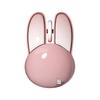 Зеркальная мышь Pink Rabbit M6dm – двухрежимная беспроводная Bluetooth с милыми кроличьими ушками, бесшумная работа, универсальная для офиса, женщин, планшетов и ноутбуков