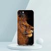 Чехол для телефона Лев для iPhone 16 15 14 13 12 Pro Max Прозрачный Мягкий для iPhone 11 Pro Max 7 8 Plus XS XR Силиконовый Чехол Capas