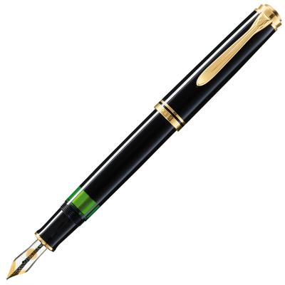 Перьевая ручка Pelikan M Medium Black Souveraine M400 Обычный импортный продукт