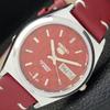 REFURBISHED JAPAN SEIKO 5 6309A AUTOMATIC MENS RED COLOR DIAL WATCH A440220-9 Sk-a440220-1