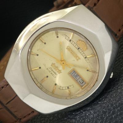 ВИНТАЖНЫЕ ЧАСЫ ORIENT CRYSTAL AUTOMATIC JAPAN 46941 МУЖСКИЕ ОРИГИНАЛЬНЫЙ ЦИФЕРБЛАТ a703365-1