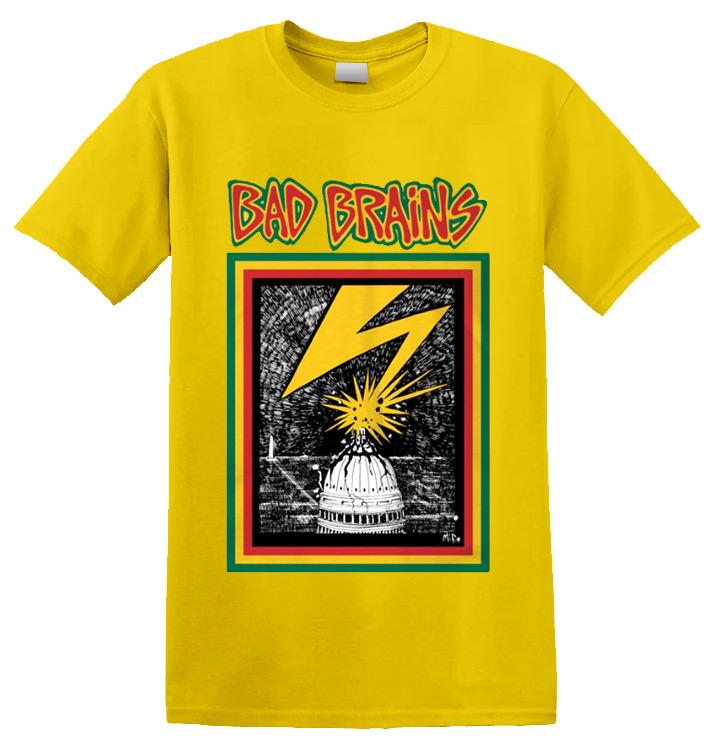 Unisex shirt Cotton Oversize Large Size BAD BRAINS Bad Brains T-Shirt (Yellow) Cotton