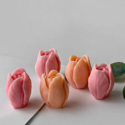 3D силиконовая форма для ароматических свечей в виде тюльпанов, формы для изготовления цветов из гипса и смолы, форма для выпечки шоколадных конфет.