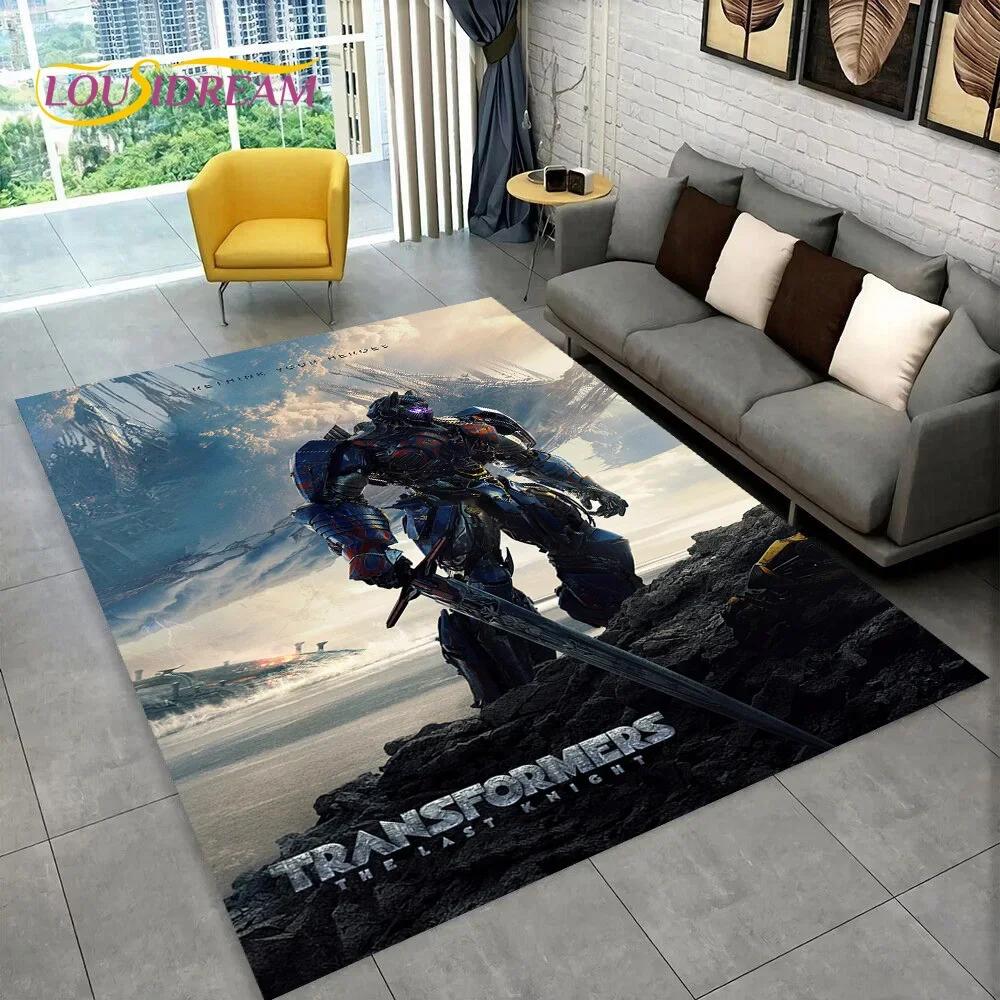 Cartoon T-Transformers Autobots 3D Carpet Rug for Bedroom Living Room Home Sofa Decoration,Children Game Large Decor Floor Mat