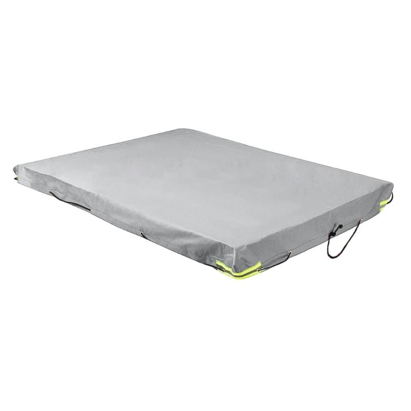 Anti-UV Tarp Cover 208x114x13cm Trailer Tarpaulin Flat Tarpaulin with Reflective Strip Universal Trailer Tarpaulin Cover