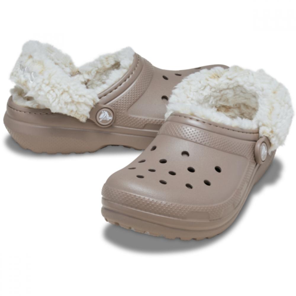 Crocs Classic Fleece Lined Clogs Toddler Mushroom
