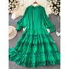 Vintage Court Style Summer New Arrival Embroider Dress