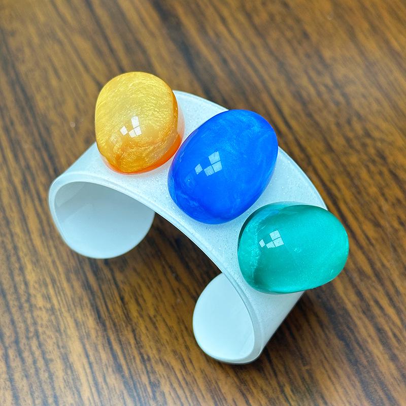 Минималистичный Браслет-Браслет из Акрилового Камня в Стиле Легкой Роскоши