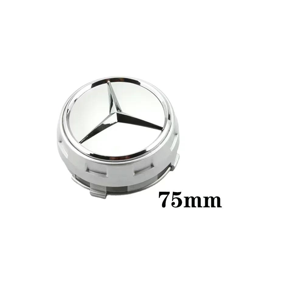 New 4PCS 75mm Car Wheel Center Hub Caps Cover Mercedes Benz amg B/C/E/S Class A Class C200L GLC GLK CLA Accessories ax1