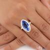 Натуральный Танзанит Драгоценный Камень 925 Стерлинговое Серебро Ювелирные Изделия Кольцо Ручной Работы Подарок Для Неё RR-25-9