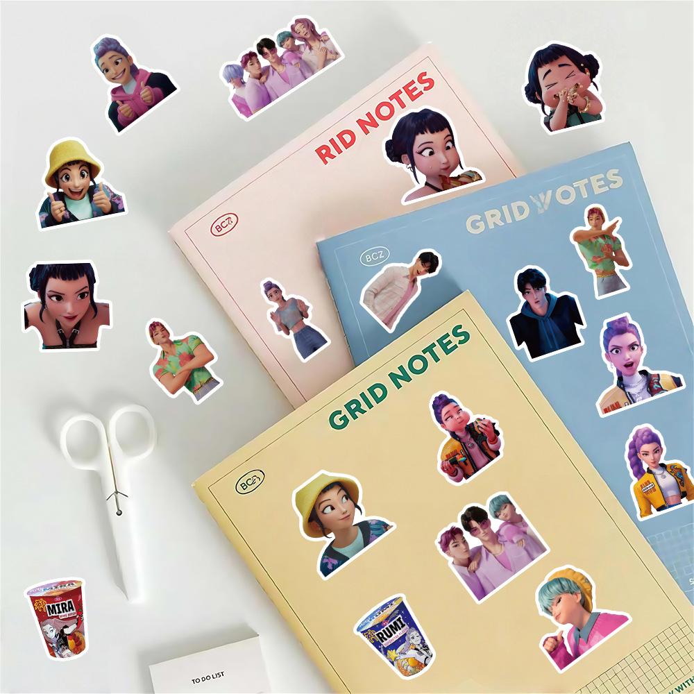 104 Охотник на ведьм K-pop Двумерная мультяшная анимация Граффити наклейка Наклейка на стакан для воды