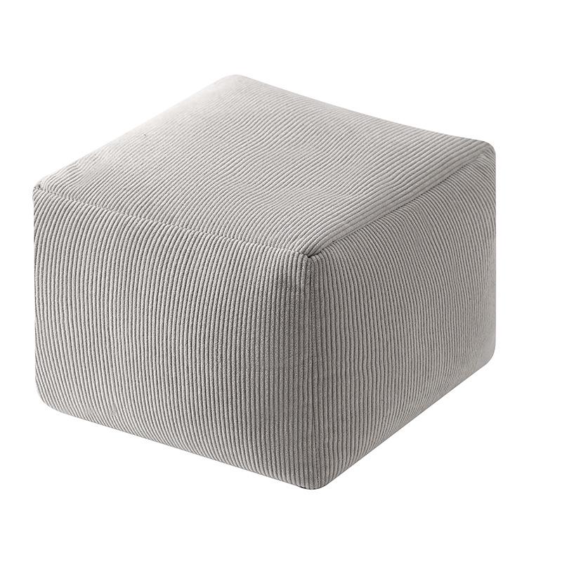 Corduroy Footstool: Removable Cushion, Washable, Perfect for Small Apartment Entrances.