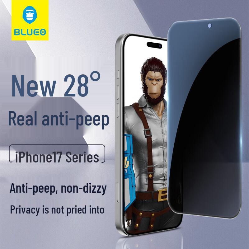 Blue Gorilla Mr. iPhone 17 Pro Max Tempered Glass Screen Protector