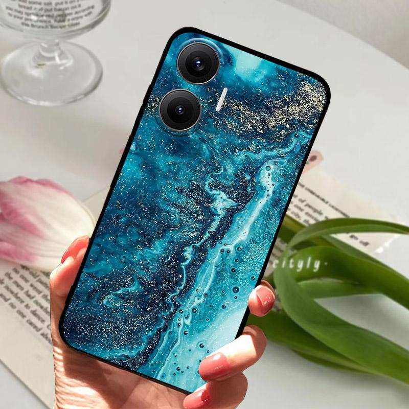 Чехол для POCO F7 Модный Силиконовый ТПУ Задняя Крышка Для Xiaomi Poco F7 F 7 5G Чехол для Телефона Мягкая Защитная Оболочка Capa Coque Fundas