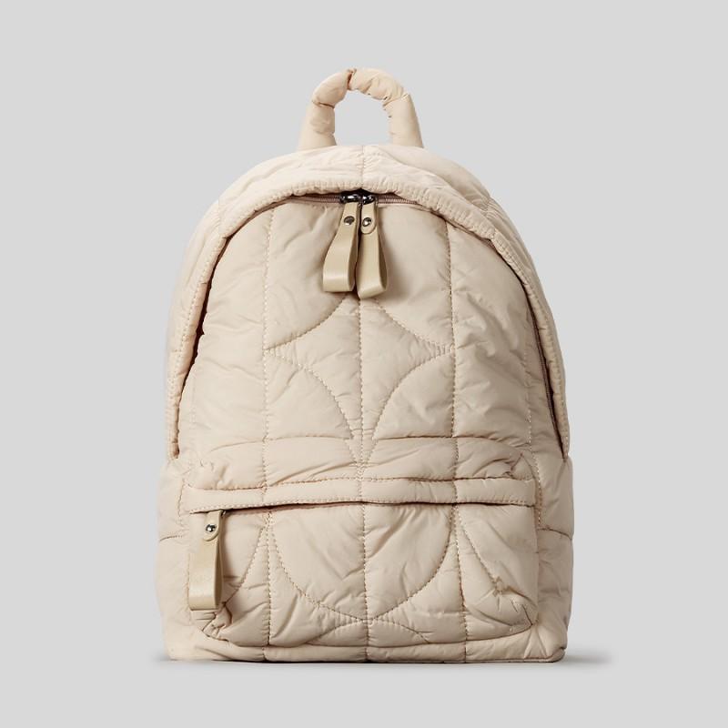 Quilted Puffer Backpack Women Nylon Casual Travel Bag With Laptop Sleeve Multiple Pockets