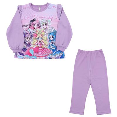 Bandai Kimi to Idol Картон 581 [Айрин] PreCure Светящаяся в темноте пижама, 120 см, Лавандовый,