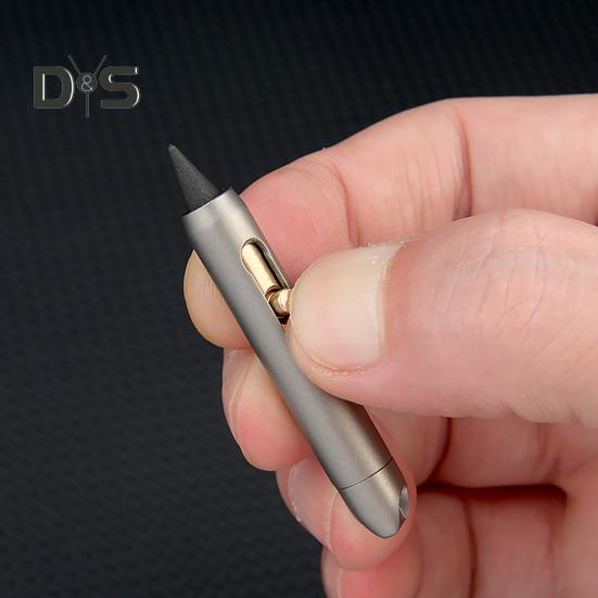 Шариковая ручка Eternal Pen Mini из титанового сплава со сменным стержнем EDC, плавное письмо, удобная ручка, мини-ручка