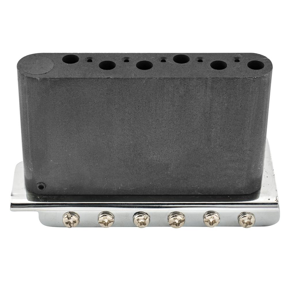 Wilkinson Tremolo Bridge Unit with Vintage Steel Saddles and Full Steel Block for Strat Chrome WV2-SB 10.8mm Two-Piece Imported/Japanese Guitars,