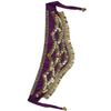 Belly Dancing Hip Scarf Wrap Skirt  Waist Belt with Artificial Coin Tassel Dark Purple