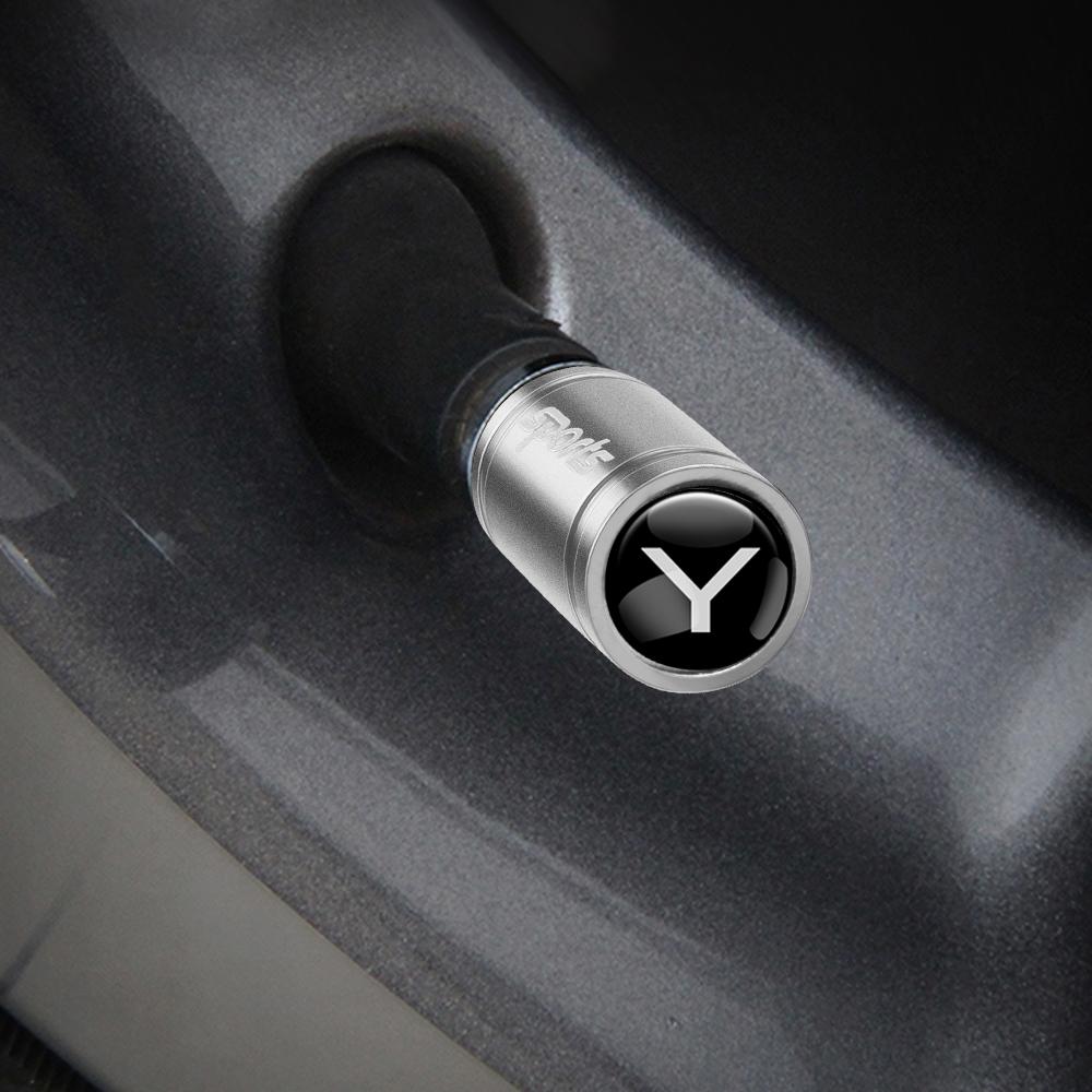 whalq7 4pcs Car Wheel Tire Valve Caps Tyre Rim Stem Covers for Tesla Model 3 Model S Model X Model Y Roadster SpaceX Cybertruck