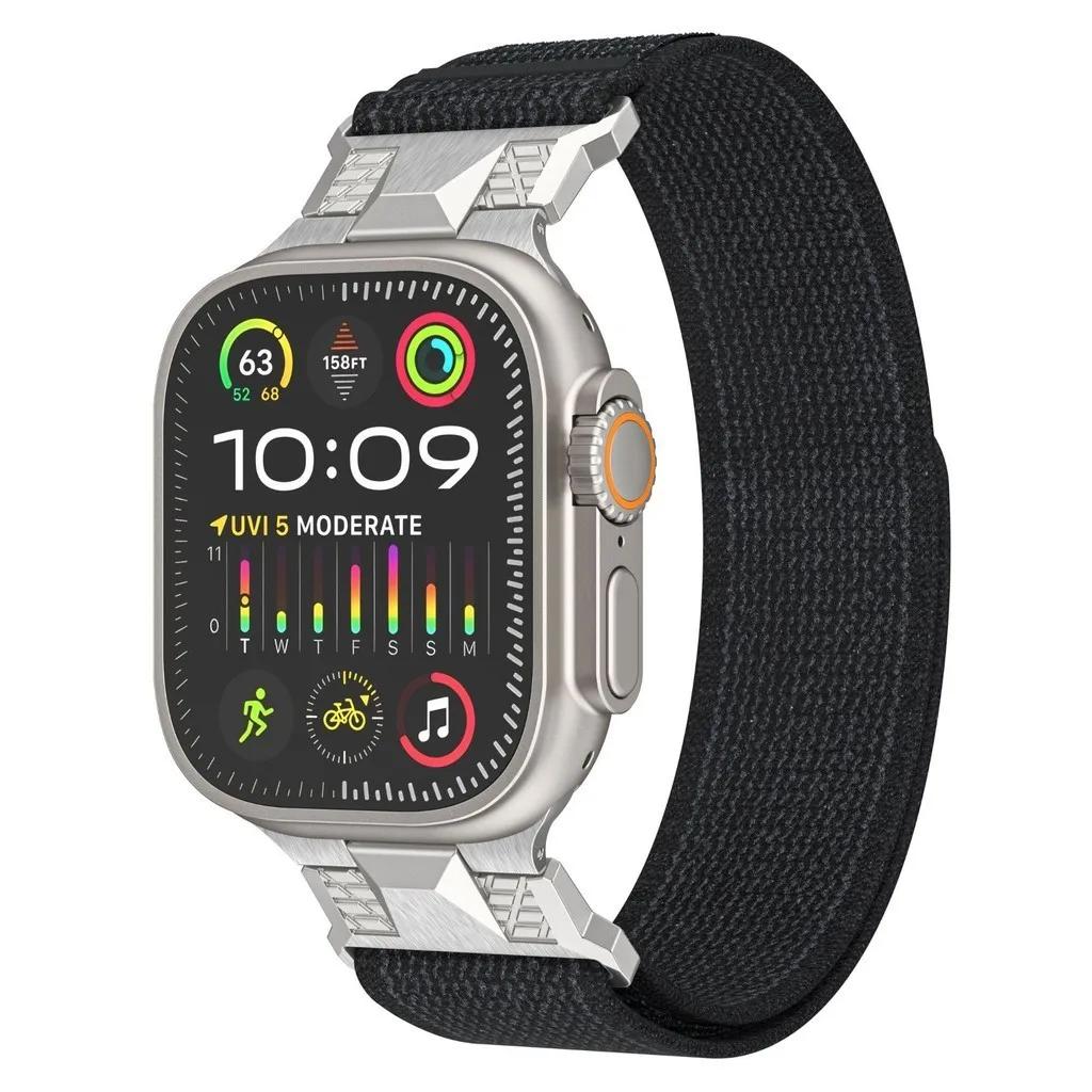 Нейлоновый ремешок для Apple Watch Ultra 2, 49 мм, серия 9, 8, 7, 45 мм, ремешок Correa для iWatch 6, 5, 4 Se 3, 44 мм, 42 мм, ультра браслет