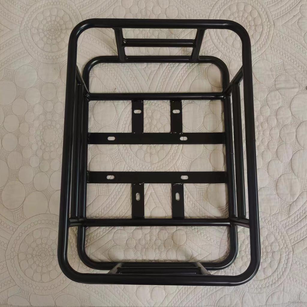 Rear Bike Basket Iron Large Capacity Rustproof Sturdy Bicycle Rear Cargo Rack Basket for Electic Bike