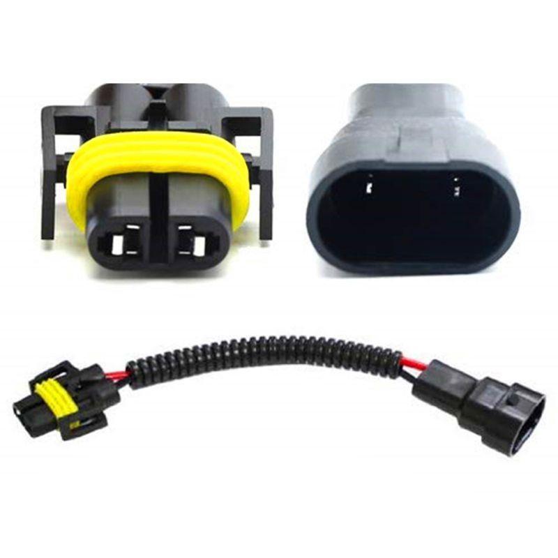 Car Headlight Fog Light Conversion Adapter 9006 to H11 H8 Sockets Wire Harness
