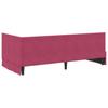 Corner Bed Frame with Headboard Burgundy 90 cm x 190 cm Velvet