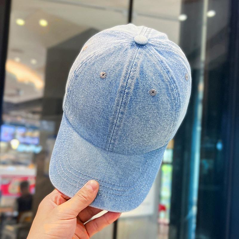 Джинсовая Бейсболка в стиле Хип-Хоп для Женщин Мужчин Однотонная Snapback Регулируемая Кепка от Солнца JK Однотонная Y2K Корейская Девушка Папа Тракер Кепки CLE