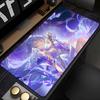 Large Gaming Mouse PadAntislip Rubber Base Stitched Edges Angelic Purple Dress Anime Girl Print for Gaming  Office Desk Use