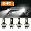 4pcs H7 LED Light Headlight Lamp Bulbs High Low Beam 240W 6000K Car Accessories