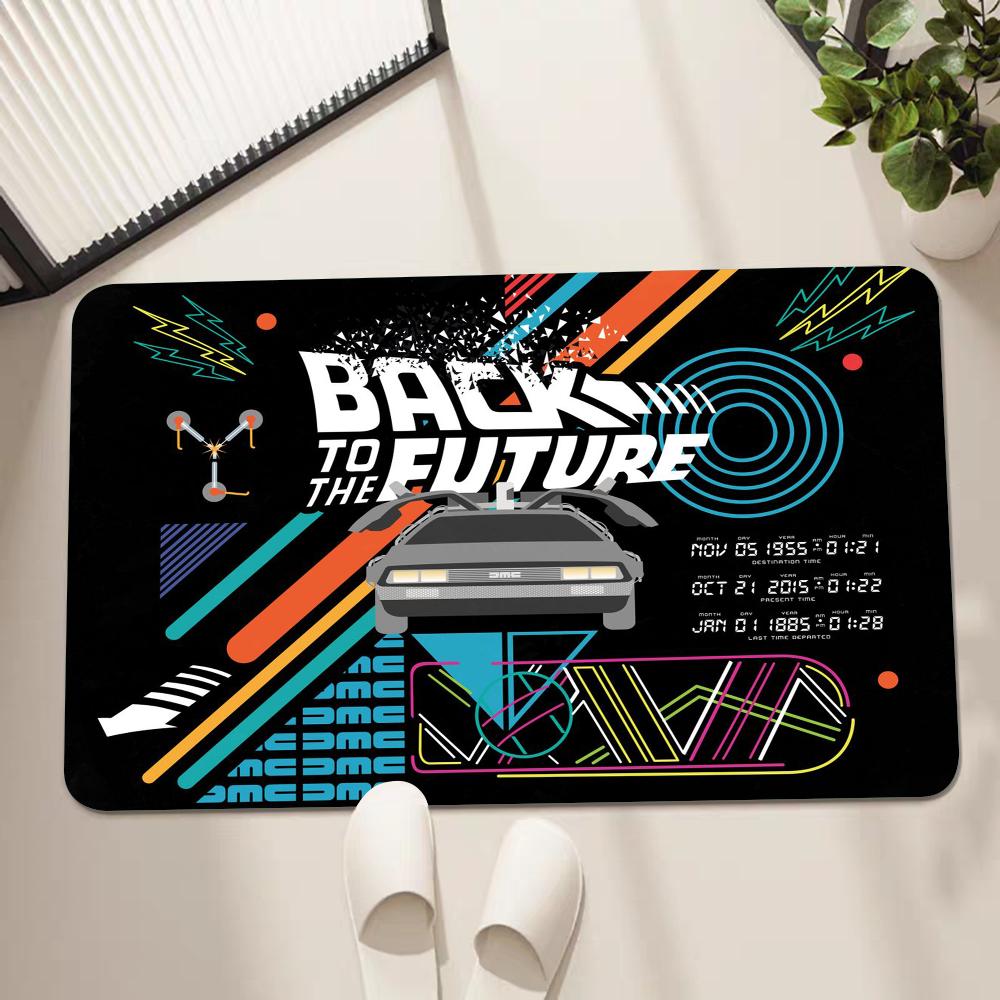 Back To The Future Long Rugs Cheaper Anti-slip Modern Living Room Balcony Printed Bedside Area Rugs