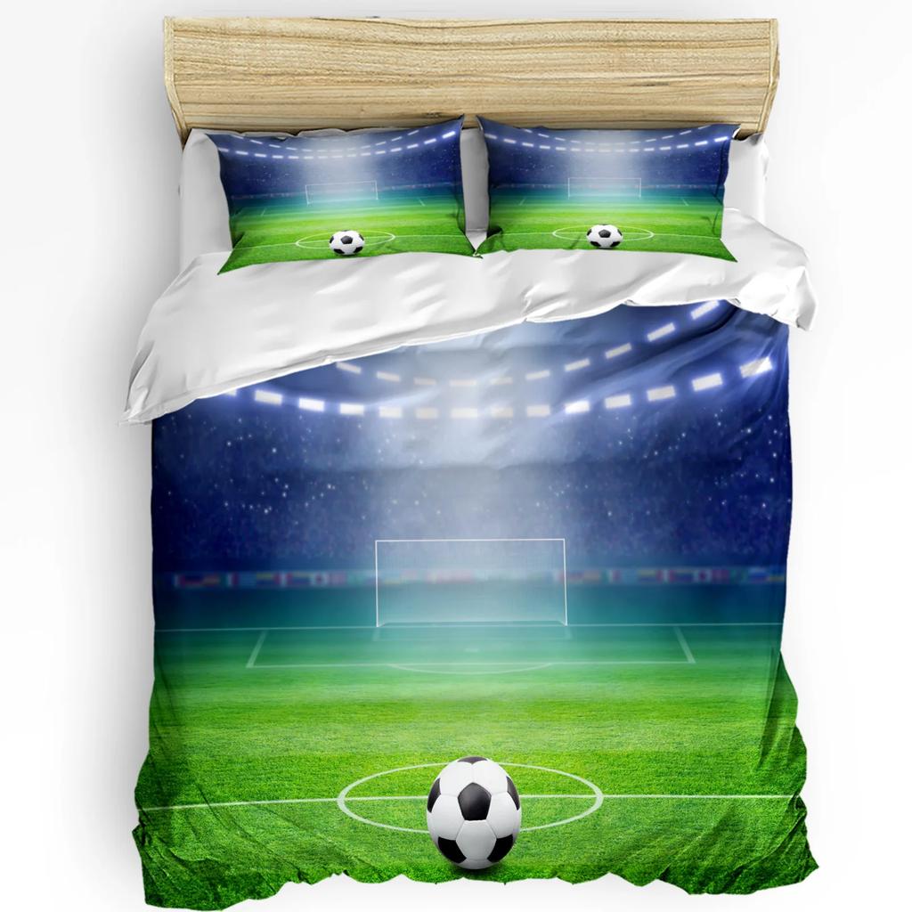 Soccer Football Game Printed Comfort Duvet Cover Pillow Case Home Textile Quilt Cover Boy Kid Teen Girl Luxury 3pcs Bedding Set