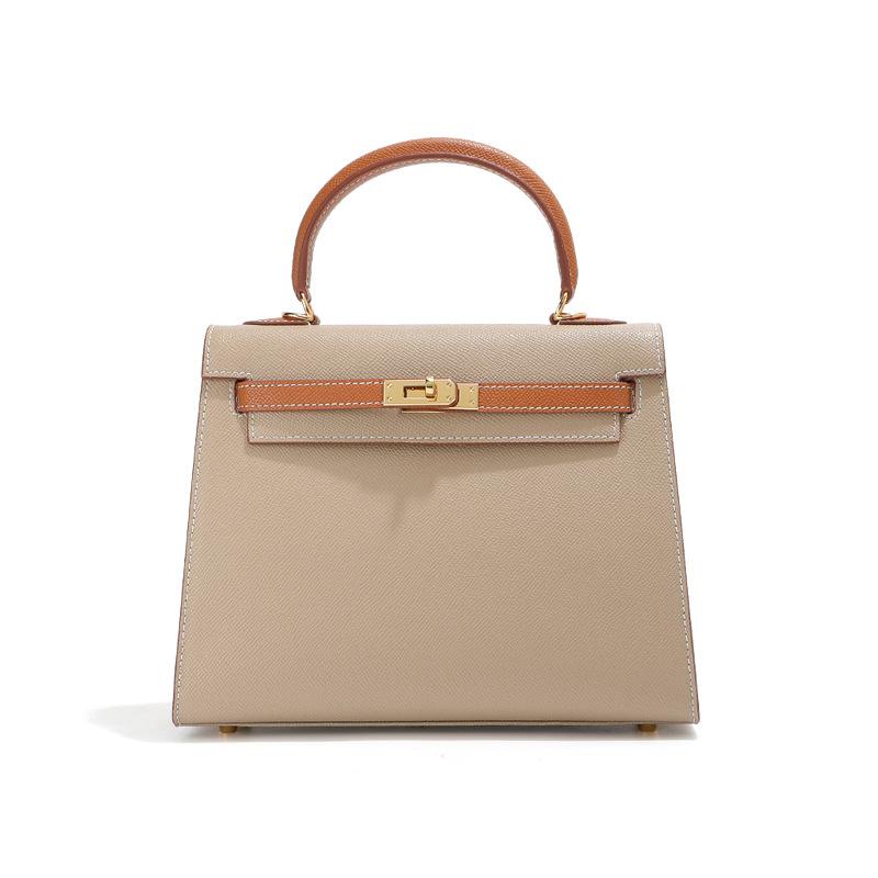 Новая женская сумка из натуральной кожи с дизайном через плечо, отличающаяся высококачественной ручной строчкой и цветом коровьей кожи.