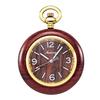 TREEWETO Pocket Watch Wooden Antique Quartz Arabic Numerals with Chain