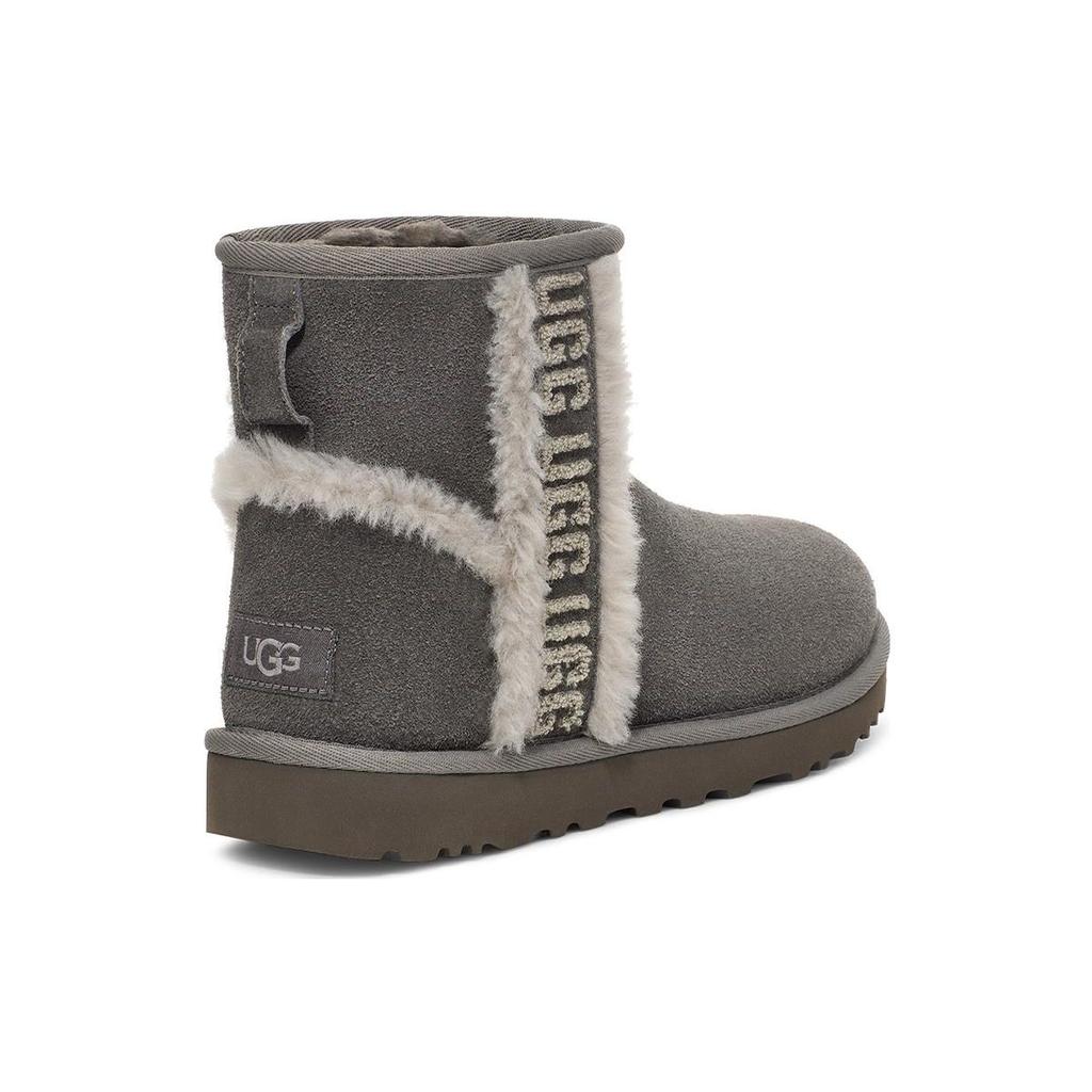 UGG Классические мини-сапоги с круглым носком, короткие, женские, серые 1153473-CHRC