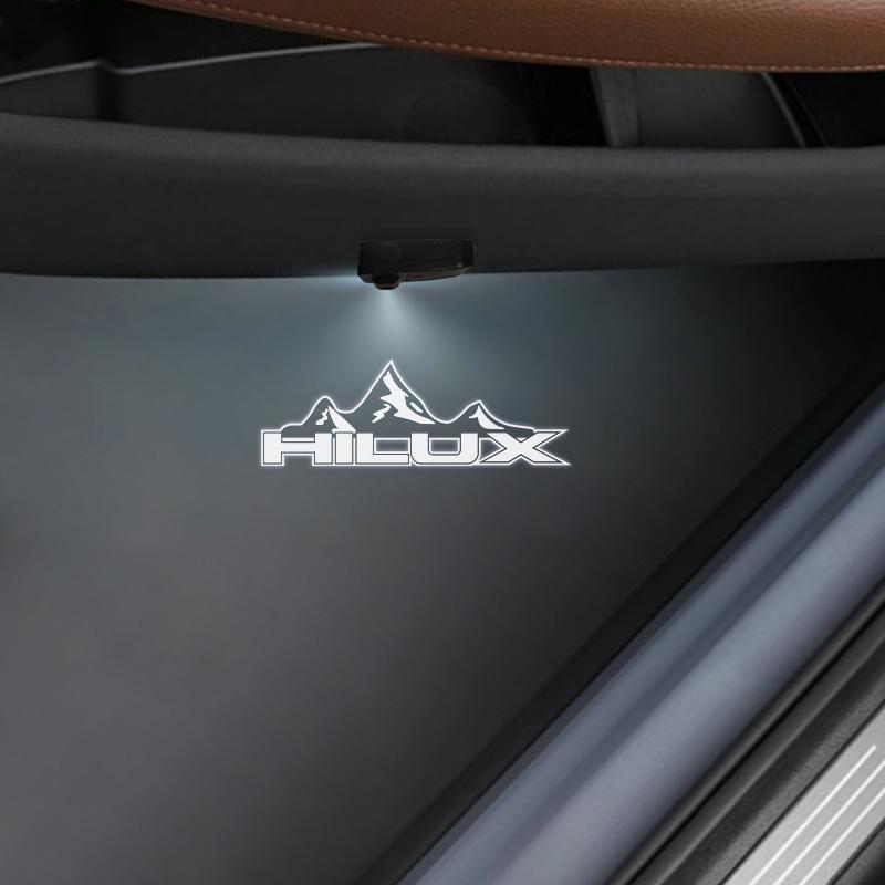 1/2Pcs For Hilux Pick-Up Trucks OFF-Road Vehicle SUV SWMC2 Logo Car Door HD LED Lamps Projector Courtesy Welcome Lights