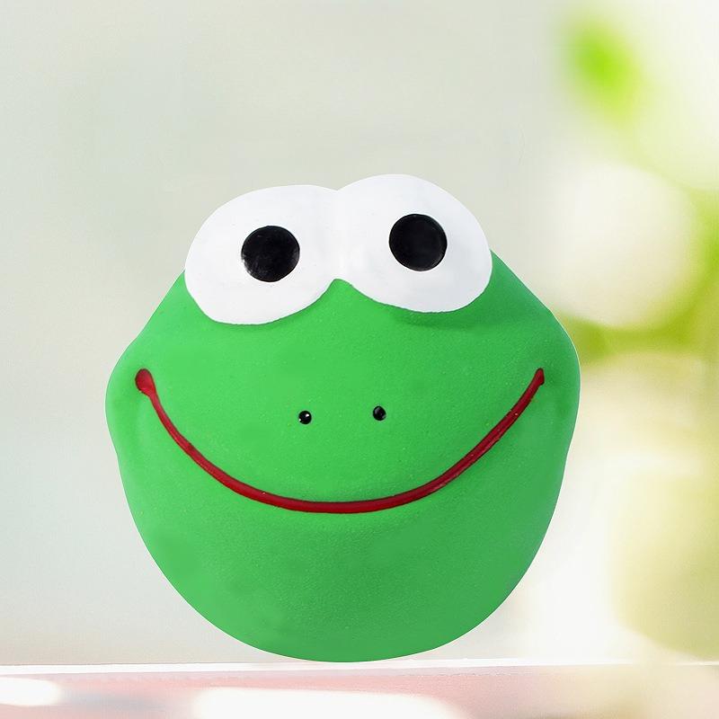 Игрушка для питомца Латексная обезьянья голова с пищалкой Лягушка Игрушка для щенка Снимающая стресс и расслабляющая Игрушка для собаки