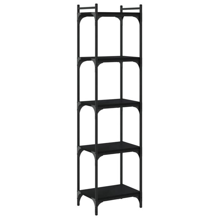 Maison Exclusive - Bibliothèque 5 niveaux noir 40x30x154 cm bois d'ingénierie