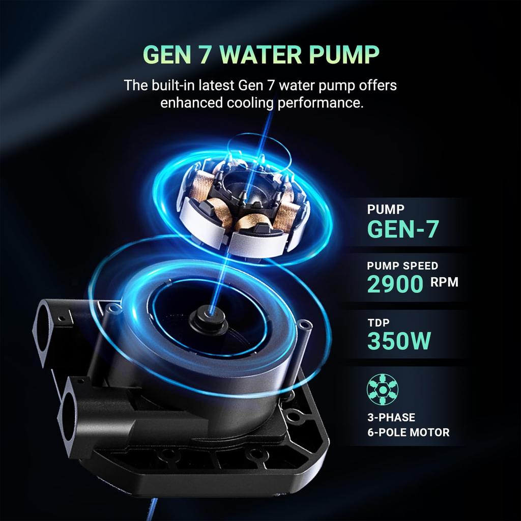 DX360 MAX Liquid CPU Cooler 360mm ARGB AIO 38mm Thick 3 120mm High Efficiency Zero RPM Compatible with Intel AMD TDP 350W ID-COOLING Cooler, Radiator,