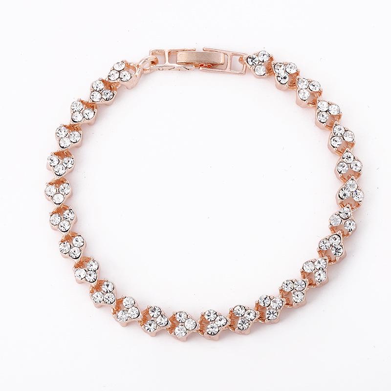 Women's Ethnic Style Roman Crystal Bracelet with Inlaid Diamonds