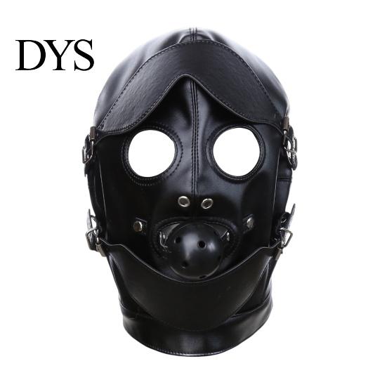 Adjustable Face Mask Faux Leather Bondage Mask, Mouth Hood for Couples, Adult Interaction Gear Cosplay Headgear Role Play & Party Lightweight