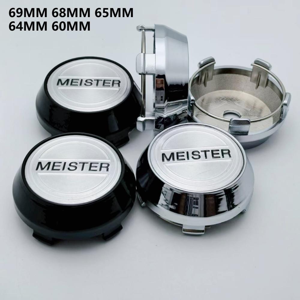 4 шт. Логотип-эмблема MEISTER Колпачки центральных отверстий дисков автомобиля 60 мм 64 мм 65 мм 68 мм 69 мм Ступица Высокая крышка Автомобильные аксессуары для W DNHFG5 Рабочий диск Колпачок ступицы