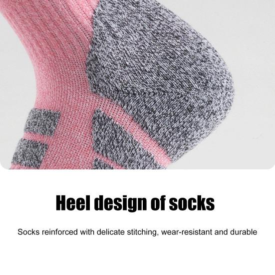 Thermal Ski Socks Women Winter Thickened Warm Socks Breathable Cotton Stretchy Sports Socks for Skiing Snowboarding