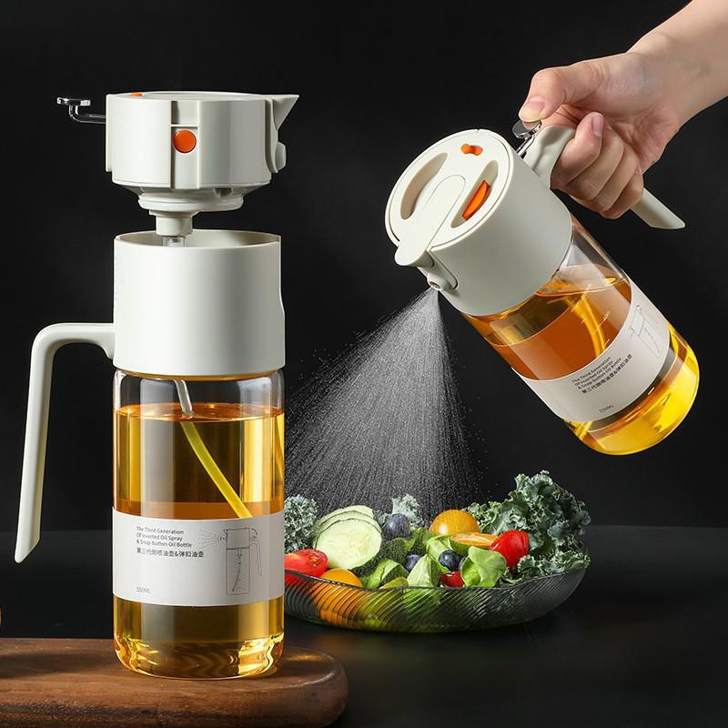 Dual-Use Glass Oil Spray Bottle for Kitchen & Air Fryer