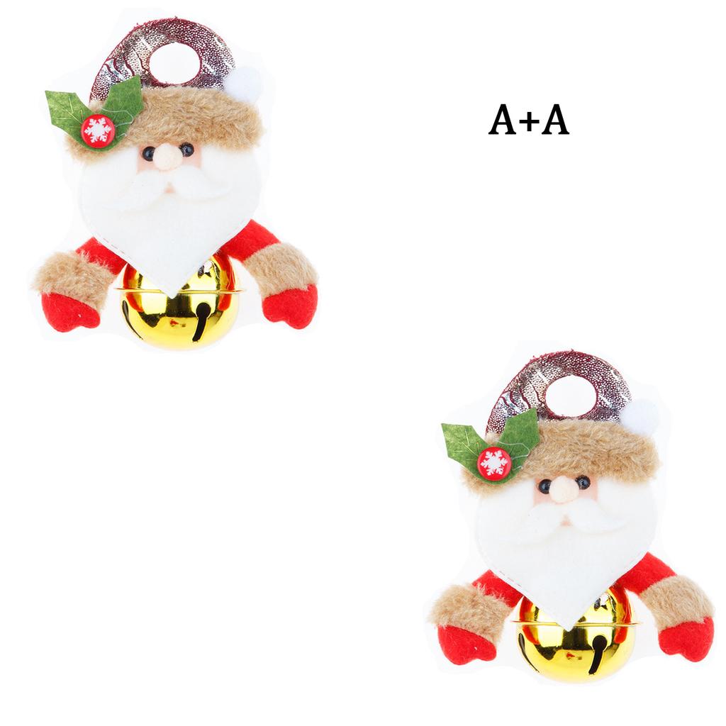 Рождественский колокольчик, рождественская кукла, мультяшный металлический круглый колокольчик, украшение для рождественской елки